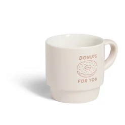 Mug empilables en céramique motifs et couleurs assorties 300ml - 4 pièces