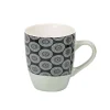 Mug en porcelaine motif rosace noir blanc 33 cl