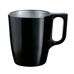 Mug en verre trempé Luminarc flashy noir 25 cl