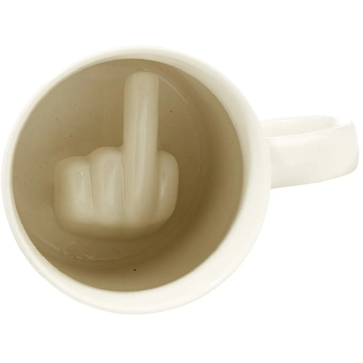 Mug fond doigt d'honneur blanc