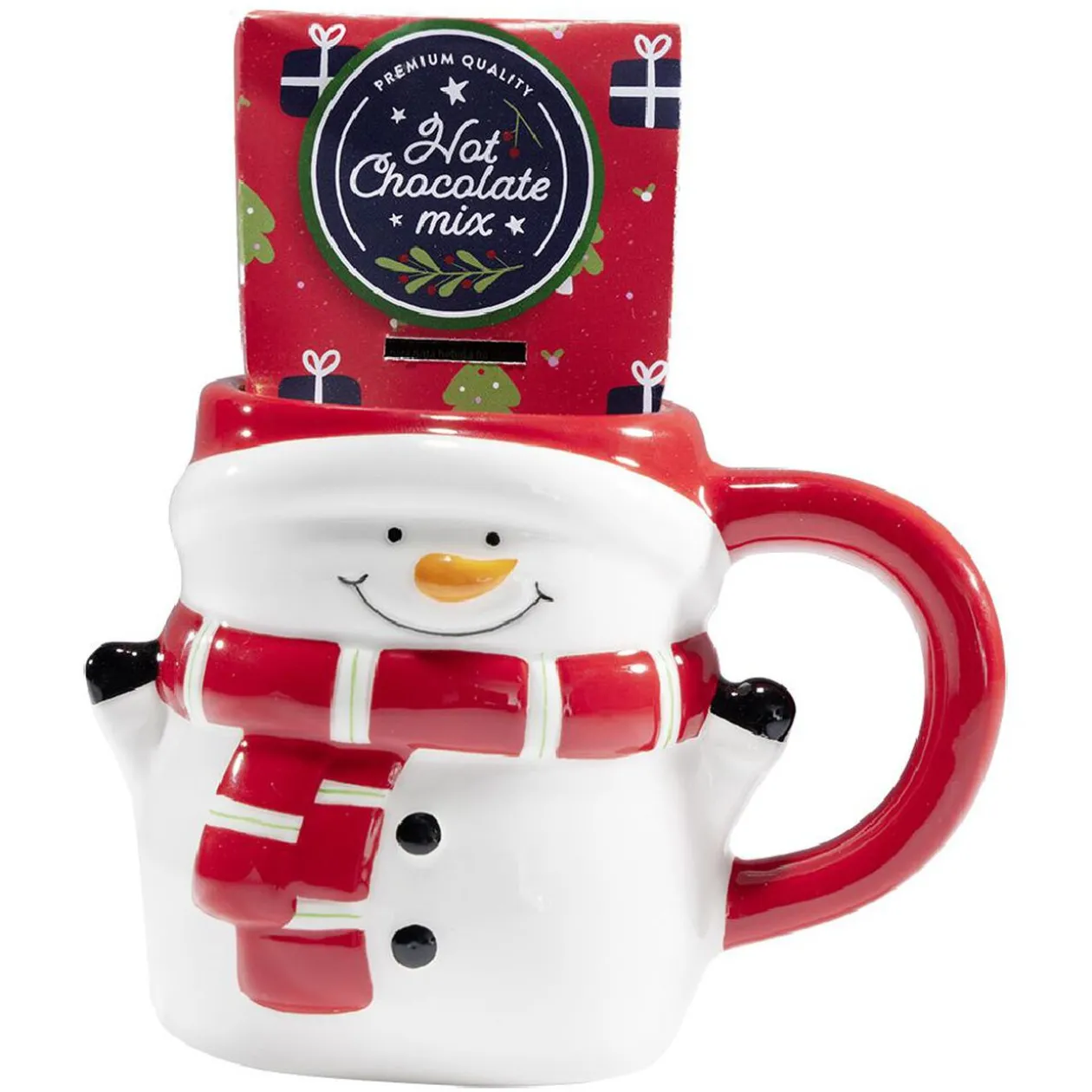 Mug forme personnage de Noël multicolore