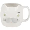 Mug gris design animal blanc