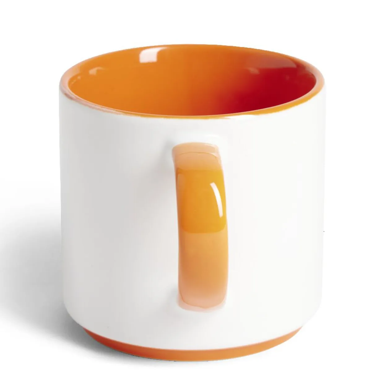 Mug grès bicolore 450mL Ø8,5xH8cm