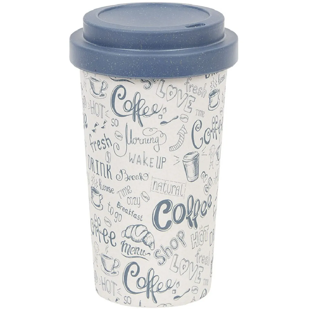 Mug imprimé avec couvercle uni 400 ml