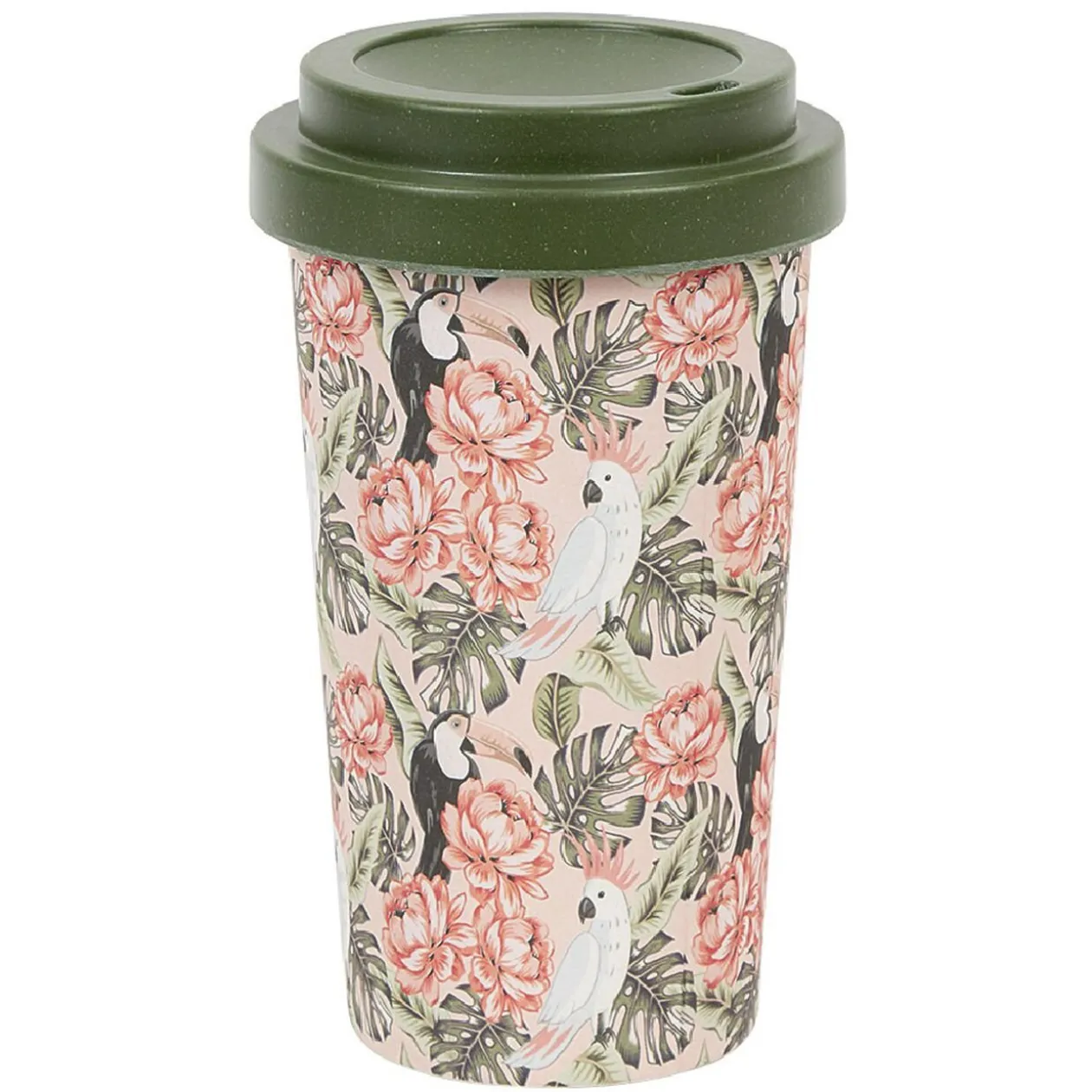 Mug imprimé avec couvercle uni 400 ml