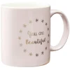Mug inscription You are beautiful rose doré