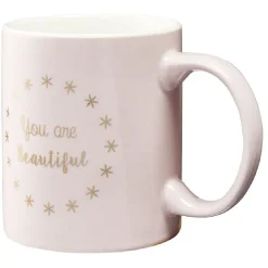 Mug inscription You are beautiful rose doré