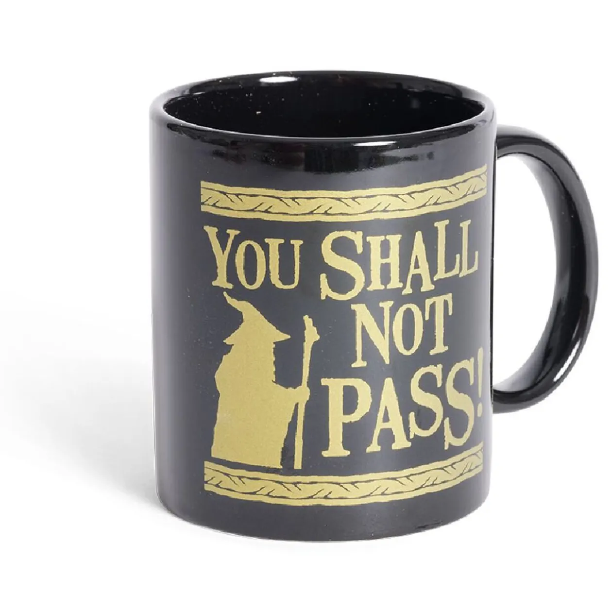 Mug Le Seigneur des Anneaux Vous ne passerez pas noir et doré 315ml