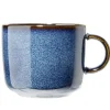 Mug émail porcelaine bleu 350ml Ø9,4xH8cm