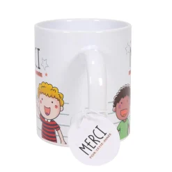 Mug merci Maîtresse avec inscription et enfants