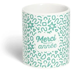 Mug Merci pour cette année céramique Ø8xH10cm 4 modèles