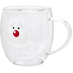 Mug Noël verre double paroi 30cl - 2 modèles