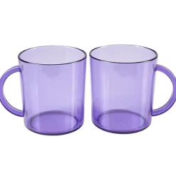 Mug plastique violet x2