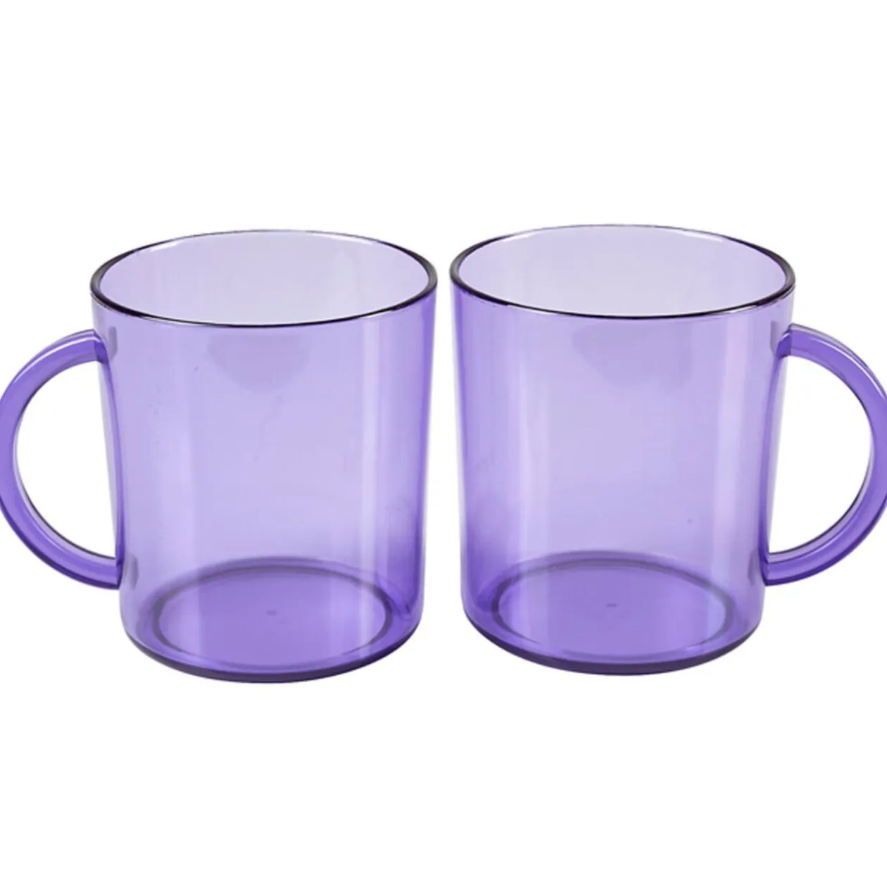 Mug plastique violet x2