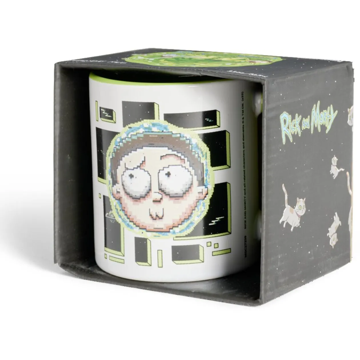 Mug Rick et Morty blanc et vert clair 315ml