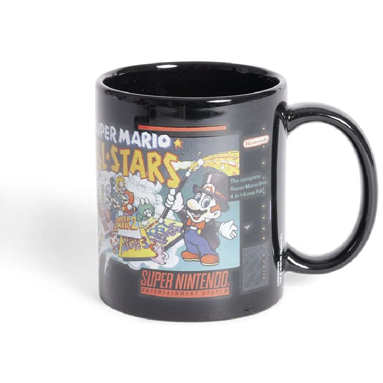Mug Super Mario Super Nintendo All Stars vintage noir et rouge 315ml