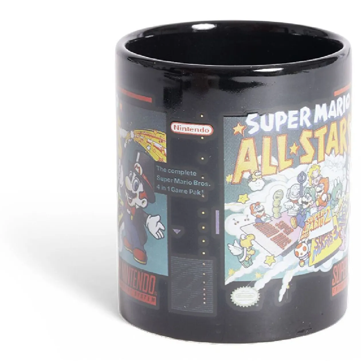 Mug Super Mario Super Nintendo All Stars vintage noir et rouge 315ml