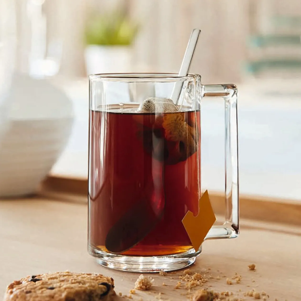 Mug transparent en verre trempé droit Luminarc 32 cl