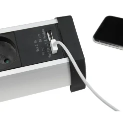 Multiprise 5 prises et 2 ports USB