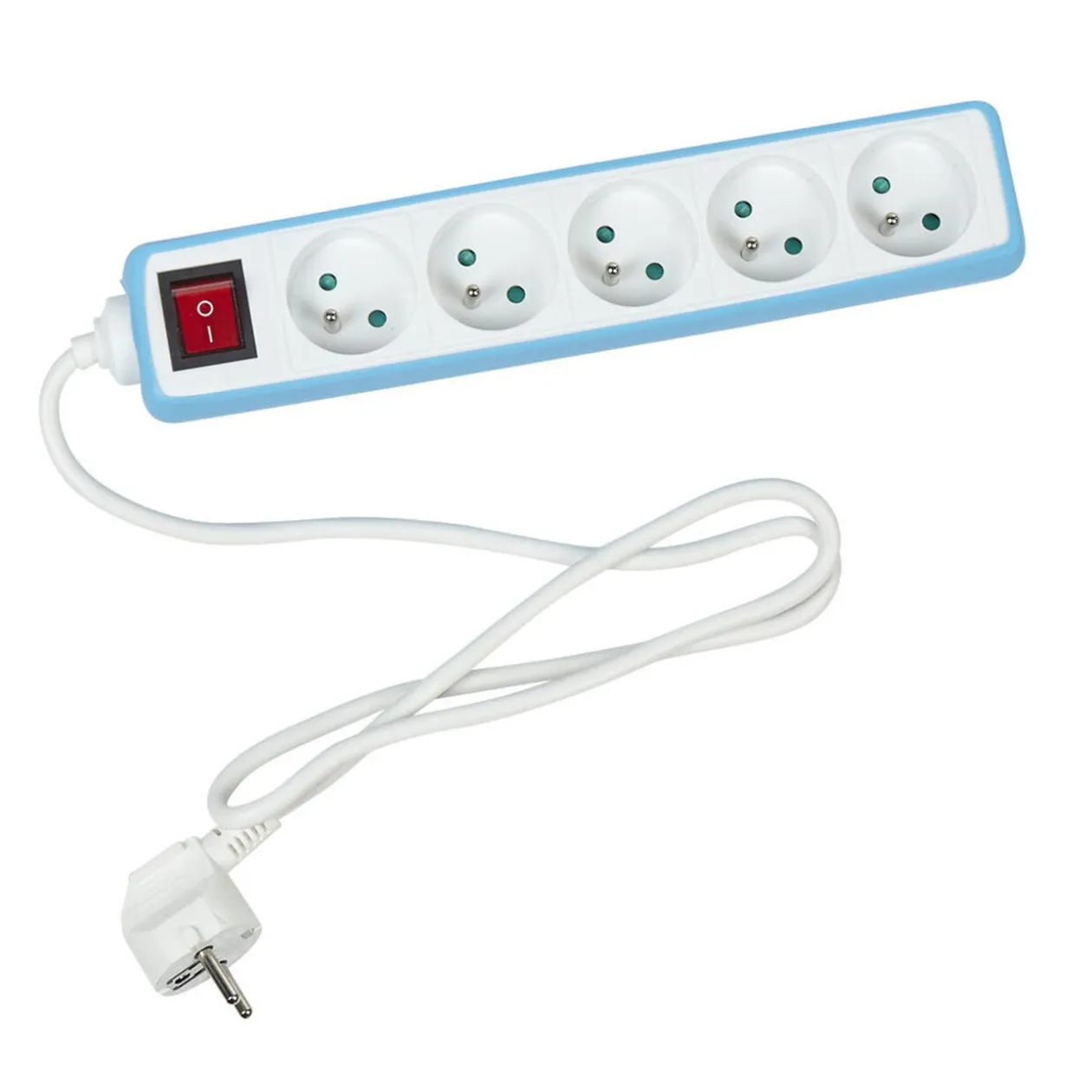 Multiprise avec housse silicone bleue