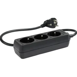 Multiprise noire 3 prises