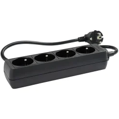 Multiprise noire 4 prises