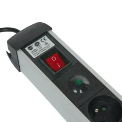 Multiprise parafoudre 6 prises et 2 usb noir