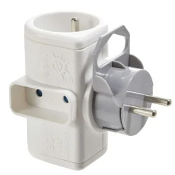 Multiprise rotative 180° triplite blanche