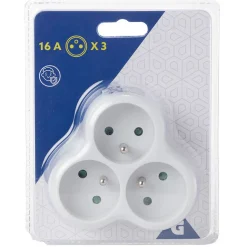 Multiprise triplite triangulaire 3x 16A