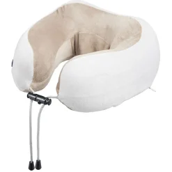 Oreiller de massage gris et blanc 2 points de stimulation