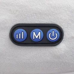 Oreiller de massage gris et blanc 2 points de stimulation