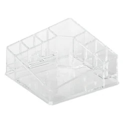 Organisateur à cosmétiques d'angle transparent