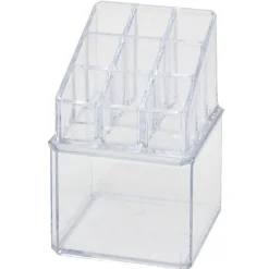 Organisateur à maquillage 2 niveaux transparent