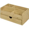 Organisateur de maquillage en bambou naturel 25x15xH11cm