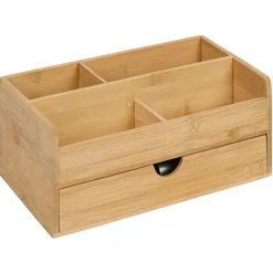 Organisateur de maquillage en bambou naturel 25x15xH11cm