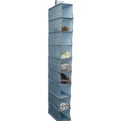 Organisateur de vêtements Bleu - 9 niveaux - 32x15xH128 cm