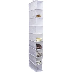 Organisateur de vêtements Blanc - 9 niveaux - 32x15xH128 cm