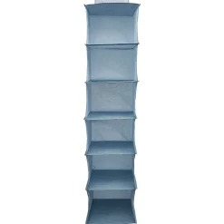 Organisateur de vêtements Bleu - 6 niveaux - 30x30xH128 cm