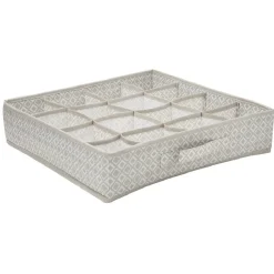 Organisateur dressing motif triangle beige et blanc