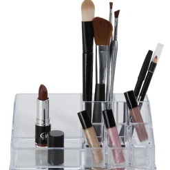 Organisateur pour pinceaux et maquillage transparent