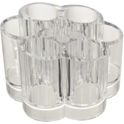 Organisateur pour pinceaux de maquillage transparent