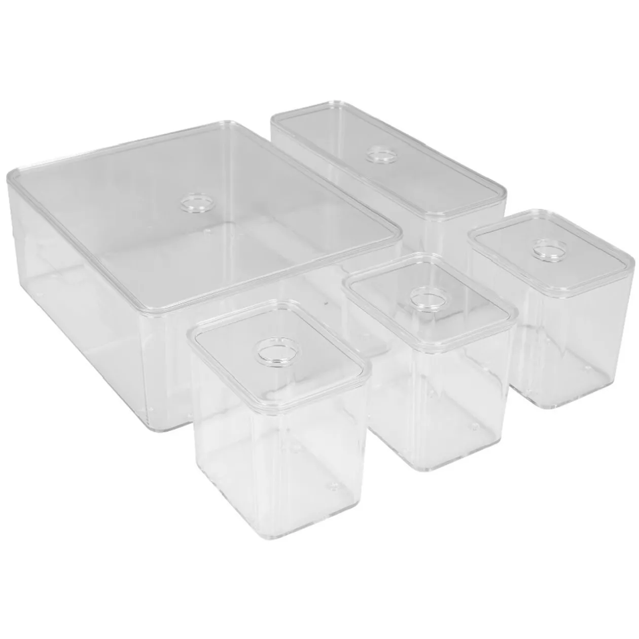 Organisateur tiroir salle de bain transparent x5