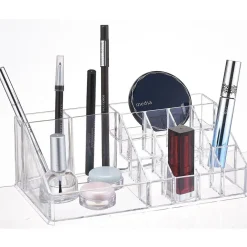 Organisateur transparent pour cosmétiques et pinceaux de maquillage