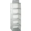Organiseur de vêtements 5 niveaux gris