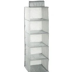 Organiseur de vêtements 5 niveaux gris