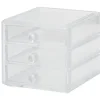 Organiseur rangement cosmétique transparent 3 tiroirs