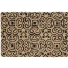 Paillasson coco arabesques marron noir