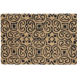 Paillasson coco arabesques marron noir