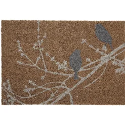 Paillasson coco design branches et oiseaux