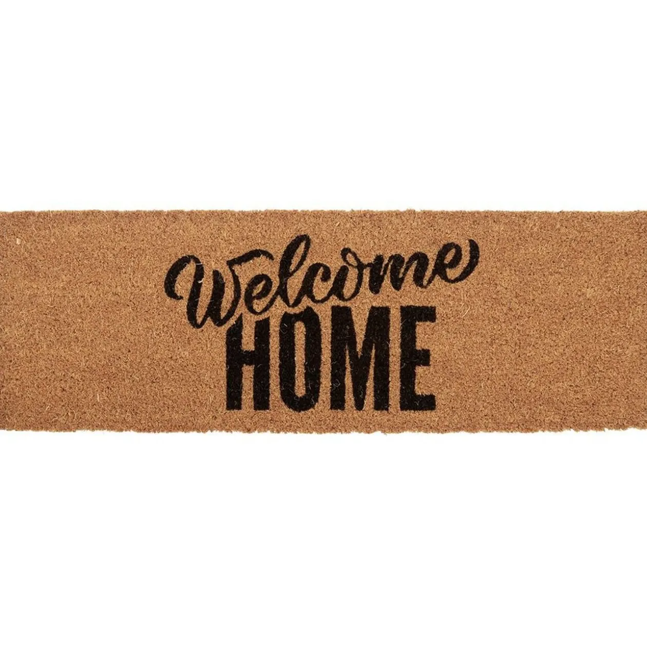 Paillasson coco design Welcome Home noir marron 75x25 cm